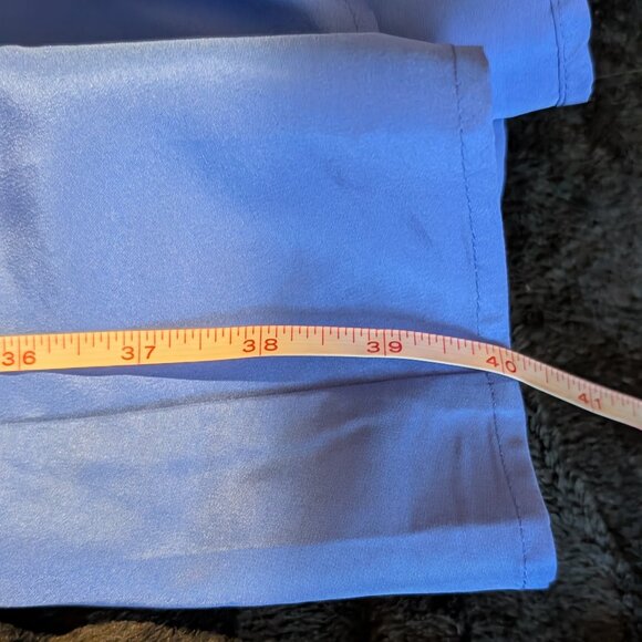 NWOT Monki Women Long Sleeve Midi Wrap Front Side Tie Dress Blue Size 38 (US 6) - Picture 15 of 15